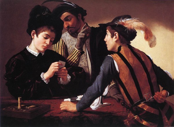 The cardsharps by Caravaggio